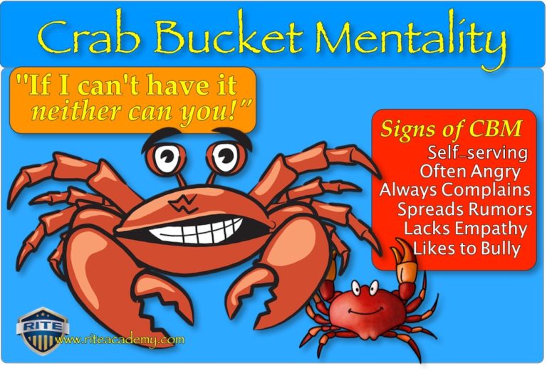 RITE crab bucket mentality signs