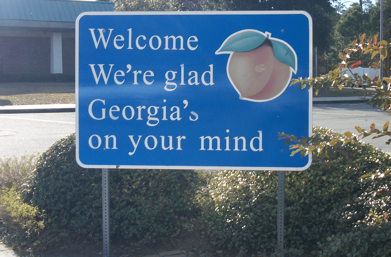 welcome geogia sign