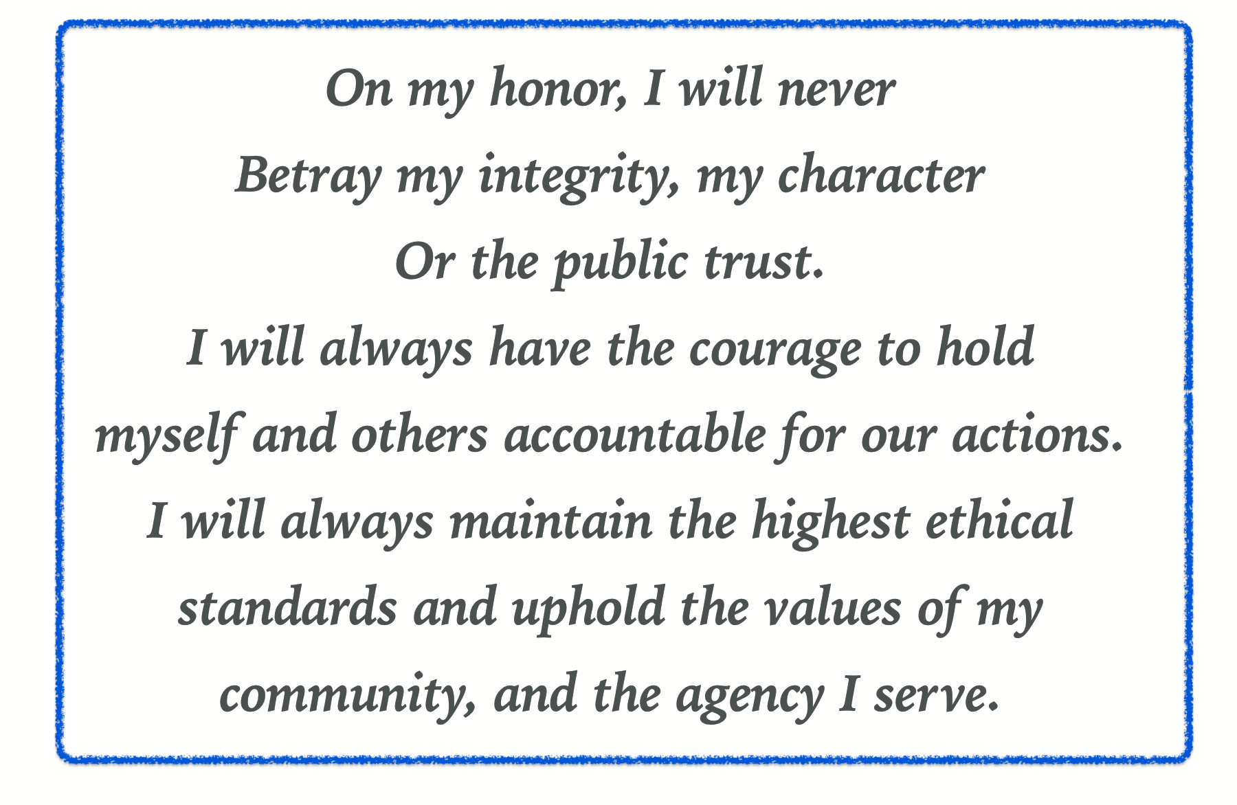 police oath of honor